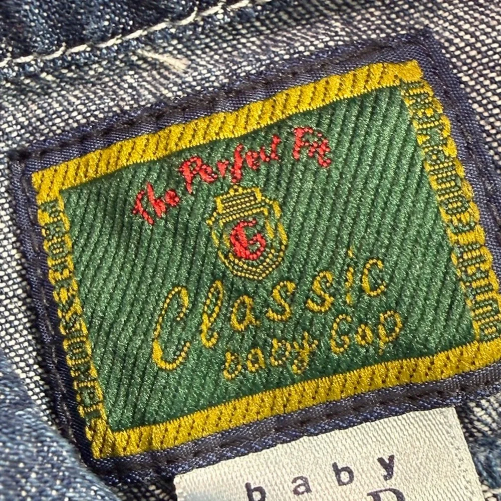 BABY GAP Classic Vintage Y2K 00s Newborn Dark Wash Denim Jean‎ Jacket Casual